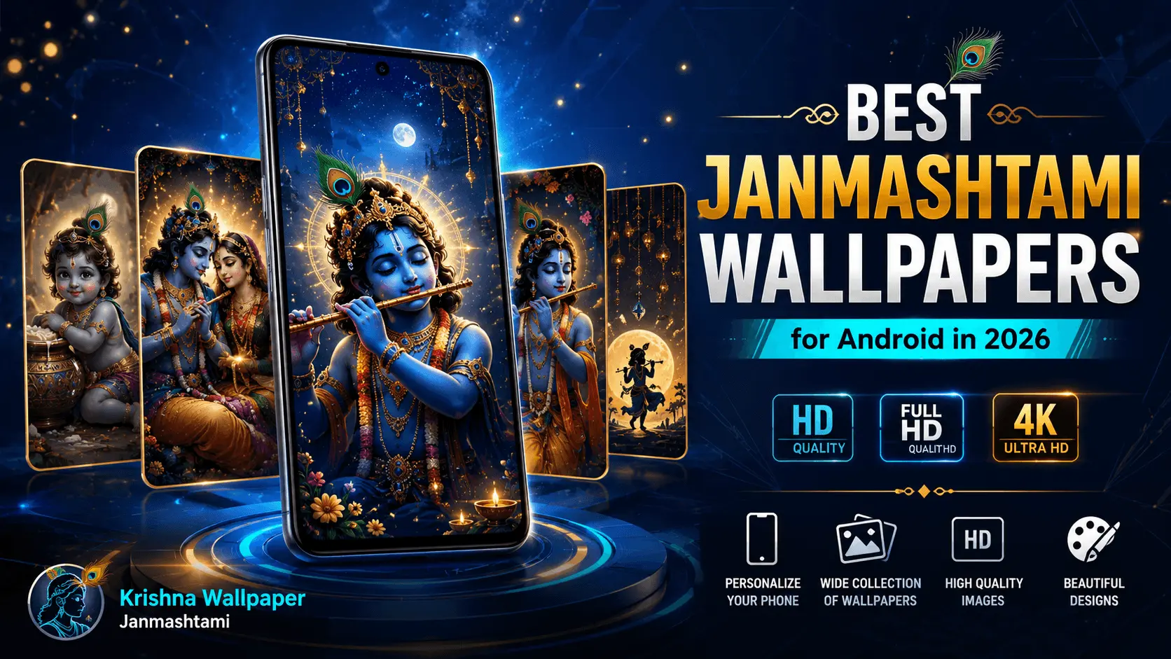 Best Janmashtami Wallpapers for Android in 2026