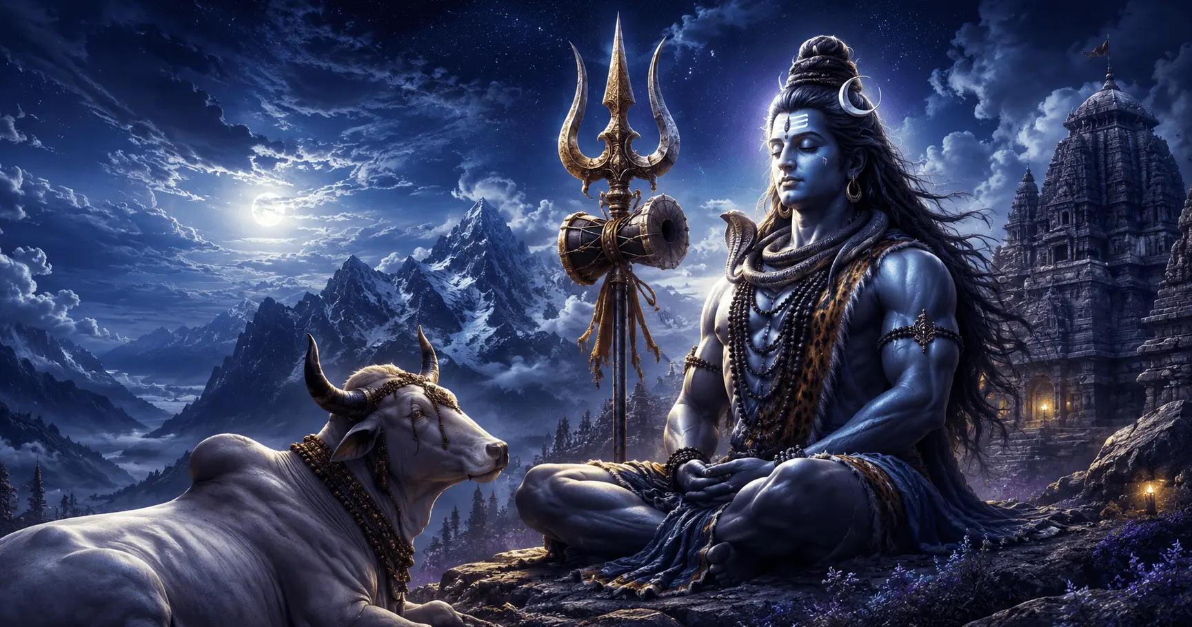 Mahakal Wallpapers with Trishul, Damru and Nandi